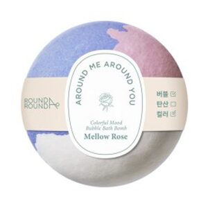Round A'Round ROUND A’ROUND Koupelová bomba Colorful Mood Bubble Bath Bomb - Mellow Rose