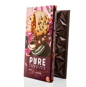 PURE Chocolate Company 70% Tmavá čokoláda s kávou