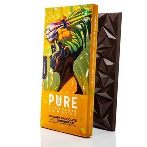 PURE Chocolate Company 70% Tmavá čokoláda s citrónovou trávou