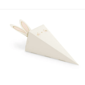 PartyDeco Velikonoční papírový kornout zajíček - 6ks