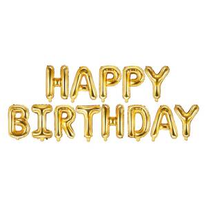 PartyDeco Foliový balónek "Happy Birthday"