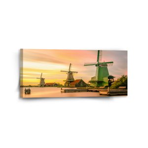 Obraz Větrné mlýny - 110x50 cm