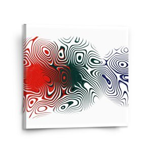 Obraz Dvoubarevná abstrakce - 110x110 cm