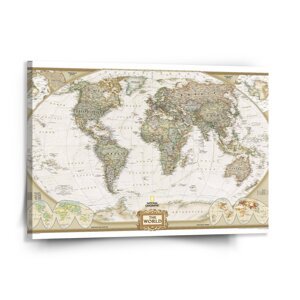 Obraz Mapa světa - 150x110 cm