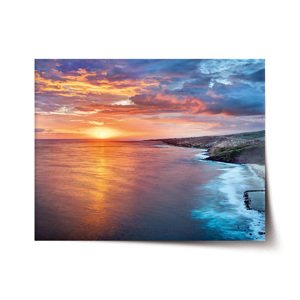 Plakát Západ slunce nad mořem - 60x40 cm