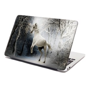 Samolepka na notebook Bílý kůň - 29x20 cm