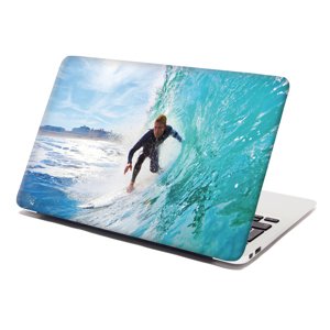 Samolepka na notebook Surfař na vlně - 29x20 cm