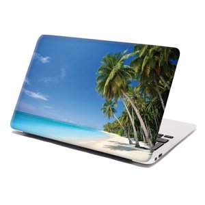 Samolepka na notebook Palmová pláž - 29x20 cm
