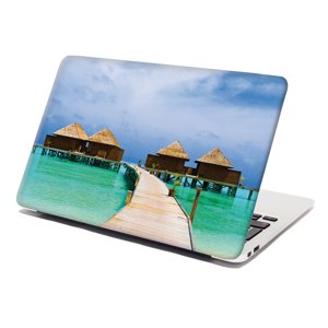 Samolepka na notebook Bungalovy na moři - 38x26 cm