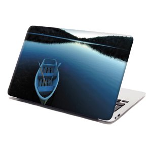 Samolepka na notebook Loďka na jezeře - 29x20 cm