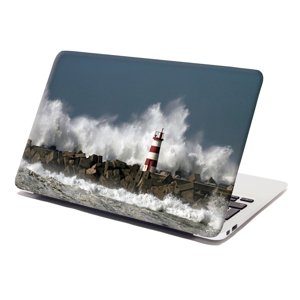 Samolepka na notebook Maják ve vlnách - 38x26 cm