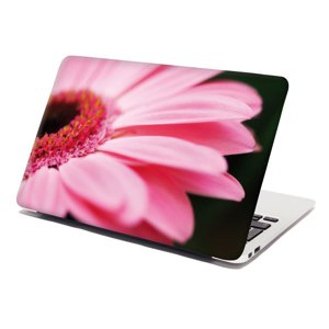 Samolepka na notebook Růžová gerbera - 29x20 cm