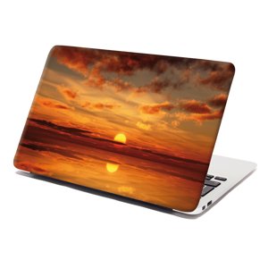 Samolepka na notebook Oranžové slunce - 38x26 cm