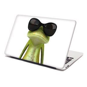 Samolepka na notebook Žába v brýlích - 38x26 cm
