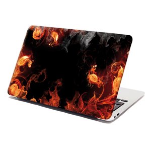 Samolepka na notebook Červený oheň - 29x20 cm