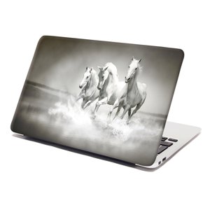 Samolepka na notebook Bílí koně - 29x20 cm