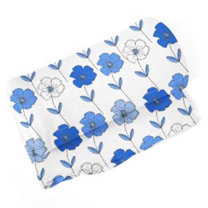 Deka Modré květiny - 190x140 cm