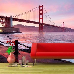 Tapeta Golden Gate - 208x125 cm
