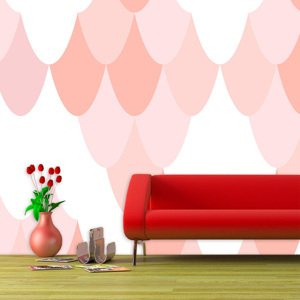 Tapeta Růžové obloučky - 125x75 cm