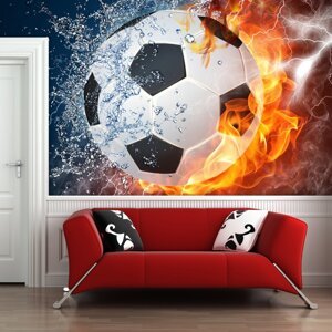 Tapeta Fotbalový míč - 336x220 cm
