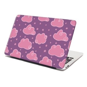 Samolepka na notebook Růžové obláčky - 38x26 cm
