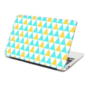 Samolepka na notebook Dvoubarevné trojúhelníky - 38x26 cm