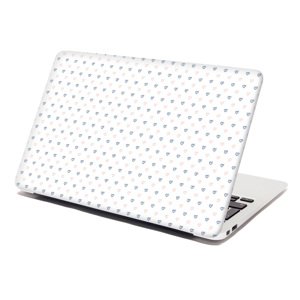 Samolepka na notebook Srdíčka na bílé - 29x20 cm