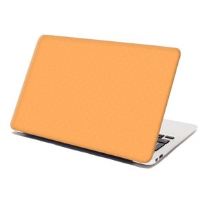 Samolepka na notebook Bílé čárky na oranžové - 29x20 cm
