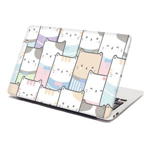 Samolepka na notebook Barevná koťátka - 29x20 cm