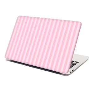 Samolepka na notebook Růžové pruhy - 38x26 cm