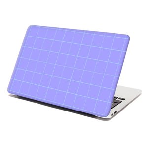 Samolepka na notebook Čtvercový vzor fialové - 29x20 cm
