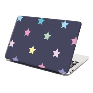 Samolepka na notebook Hvězdy na modré - 29x20 cm