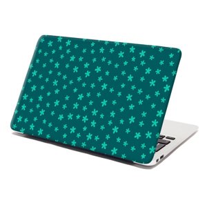 Samolepka na notebook Zelené hvězdy - 29x20 cm