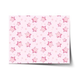 Plakát Růžové hvězdy - 60x40 cm