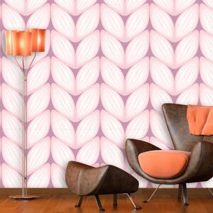 Tapeta Bledě růžové pletení - 336x220 cm