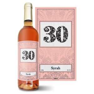 Růžové víno k 30. narozeninám: 0,75 l