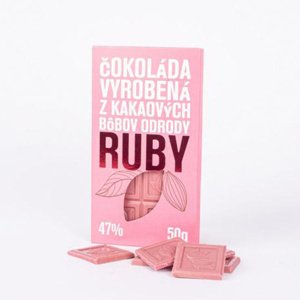Ruby - čokoláda z kakaových bobů ruby - bez posypu
