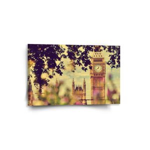 Obraz Londýn Big Ben Flowers - 60x40 cm