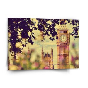 Obraz Londýn Big Ben Flowers - 150x110 cm