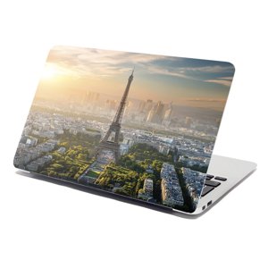 Samolepka na notebook Paříž Eifellova věž Skyline - 29x20 cm