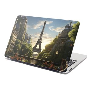 Samolepka na notebook Paříž Eifellova věž Art - 29x20 cm