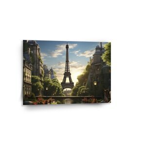 Obraz Paříž Eifellova věž Art - 90x60 cm