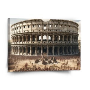 Obraz Řím Koloseum Legie - 150x110 cm