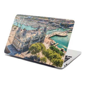 Samolepka na notebook Barcelona Přístav - 29x20 cm