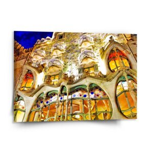 Obraz Barcelona Gaudi Casa Batllo 1 - 150x110 cm