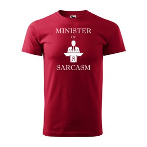 Tričko s potiskem Minister of sarcasm - červené 3XL