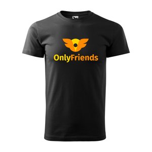 Tričko s potiskem Only Friends - černé 3XL