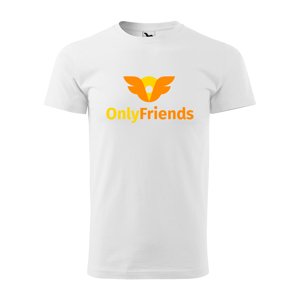 Tričko s potiskem Only Friends - bílé 3XL