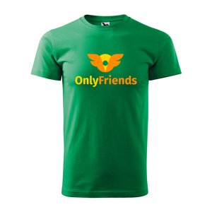 Tričko s potiskem Only Friends - zelené 3XL