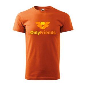 Tričko s potiskem Only Friends - oranžové 3XL